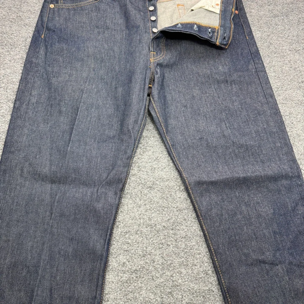 Levi's 501 Original Fit Jeans Mens 38x34 Dark Wash Indigo Denim Workwear